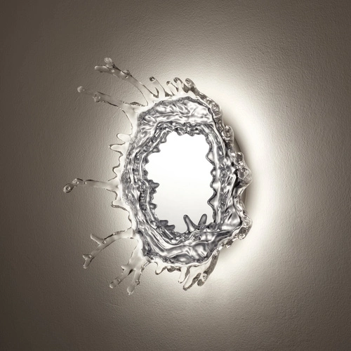 Nowoczesny transparentny kinkiet LED AQUA S 45 cm do łazienki i sypialni Step into Design