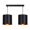 Lampa wisząca Candida czarny 2x40W E27  abażur czarny