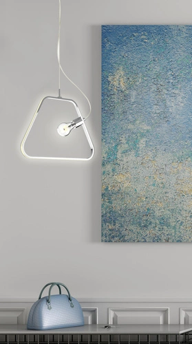 Lampa wisząca Ikaria 42 1x60W E27 led+12W LED chromowy 4000K