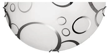 Plafon sufitowy szklany Doka biały nowoczesny do salonu i łazienki CANDELLUX 30 cm