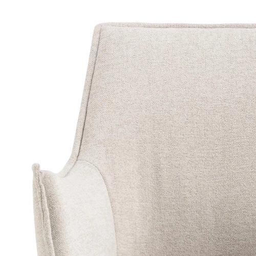 Krzesło tapicerowane Bonita beżowe z podłokietnikami do jadalni nowoczesne Actona