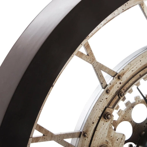 Zegar ścienny Ivy 61 cm industrialny z widocznym mechanizmem do salonu Atmosphera