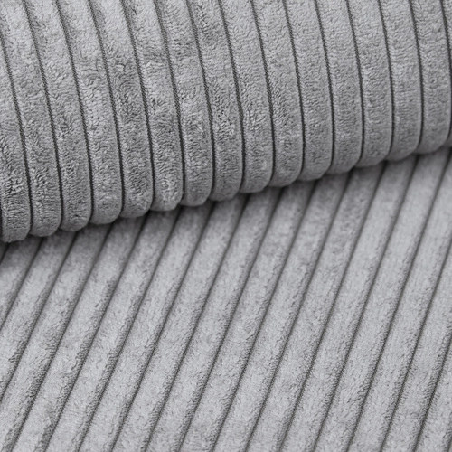 Narożnik z funkcją spania Molde L prawy sztruksowy szary do salonu z pojemnikiem