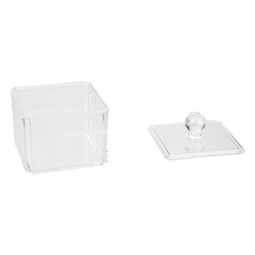 Selena organizer na kosmetyki transparentny z pokrywką 5five simply smart do łazienki i na toaletkę