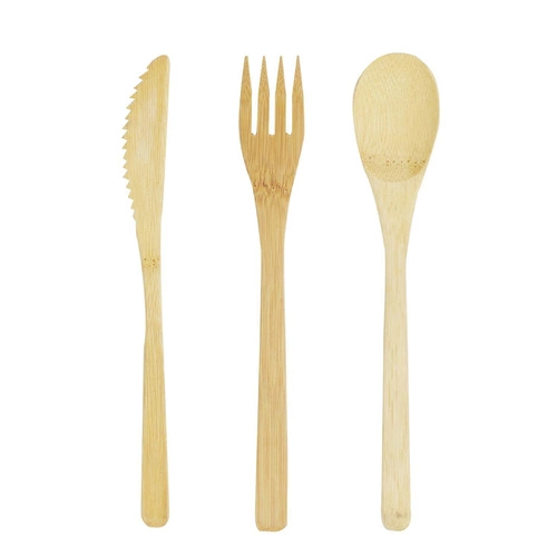 Lunchbox Intesi zielony dwupoziomowy z drewnianym wieczkiem i butelką do pracy lub szkoły