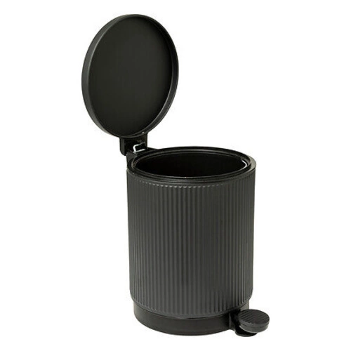 Kosz na śmieci do łazienki i kuchni Onyx 5l czarny metalowy z pedałem 5five