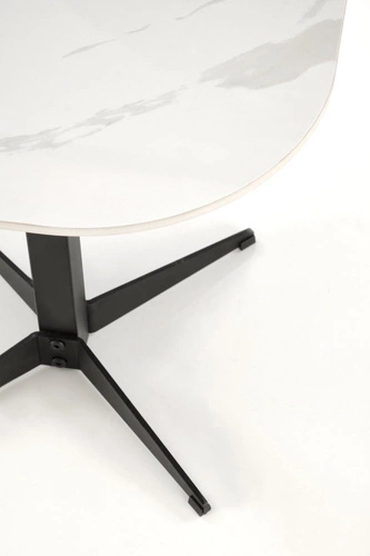 Stolik kawowy Dalita kwadratowy biały marmur 50x50 cm nowoczesny loftowy do salonu Intesi