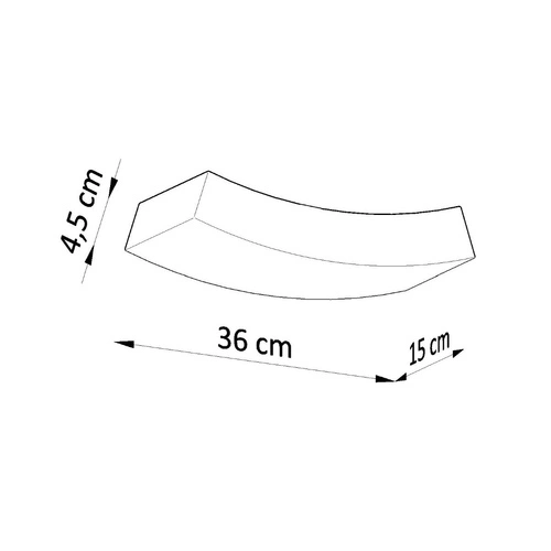Kinkiet ścienny nowoczesny ceramiczny biały HATTOR Sollux Lighting do salonu i sypialni 36 cm