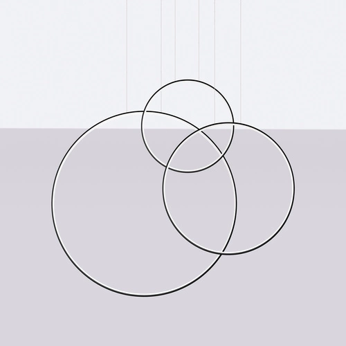 Nowoczesna lampa wisząca LED RIO 3 czarna do salonu i jadalni 3-punktowa Thoro