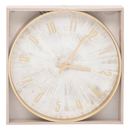 Zegar ścienny złoty Izzie 30 cm Atmosphera nowoczesny cichy do salonu lub sypialni