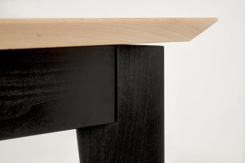 Stół rozkładany do jadalni Manavi 240 cm naturalny dąb czarne nogi nowoczesny Intesi