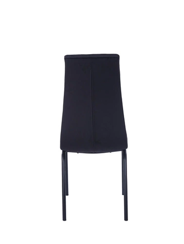 Krzesło tapicerowane welur czarne Ezara Velvet Intesi do jadalni i kuchni nowoczesne