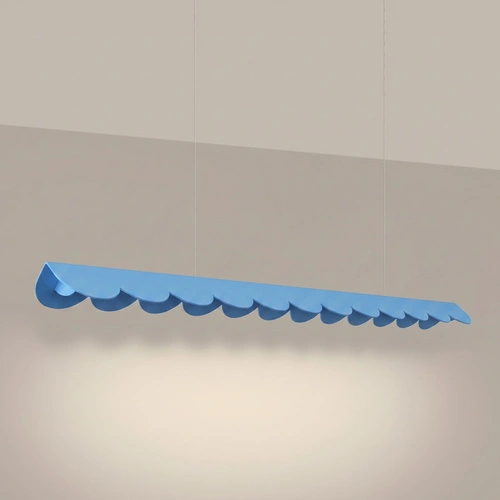 Lampa wisząca BISCUIT LED błękitna regulowana nad wyspę 3000K