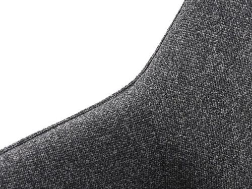 Krzesło do jadalni Alma tapicerowane boucle z podłokietnikami szare