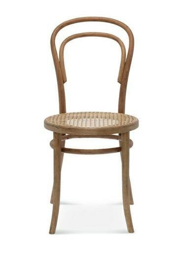 Krzesło Fameg 14 drewniane do jadalni i salonu retro vintage z plecionym siedziskiem personalizowane