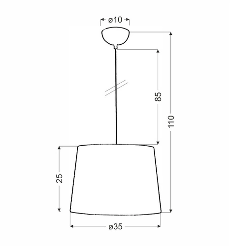 Lampa wisząca Orlando 35 wiatrak 1x60W E27 biały