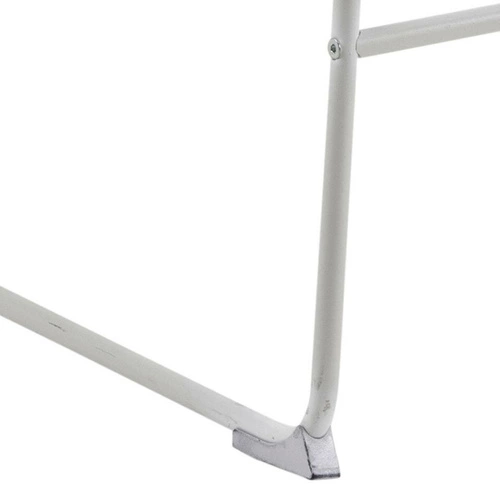 Hoker z oparciem Actona Tina biały nowoczesny do kuchni i wyspy, ekoskóra, metal 76 cm