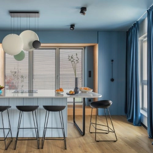 Hoker Molly czarny 75 cm nowoczesny z oparciem do kuchni i wyspy kuchennej Intesi