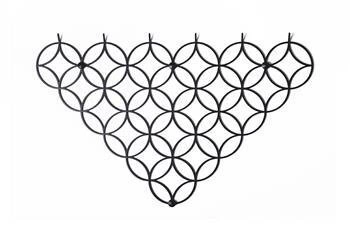 Holo M Black nowoczesny wieszak ścienny do przedpokoju czarny metalowy POLYHEDRA