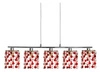Lampa wisząca Classic 5x40W G9 czerwony
