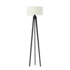 Lampa stojąca drewniana trójnóg MIAMI Lysne z abażurem ecru glamour do salonu personalizowana