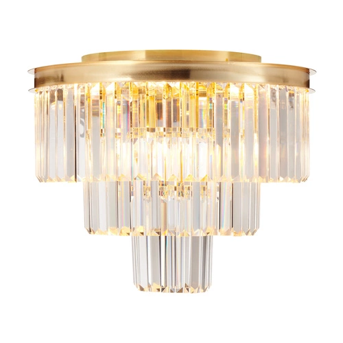 Plafon sufitowy SPLENDORE okrągły złoty glamour 50 cm do salonu i sypialni