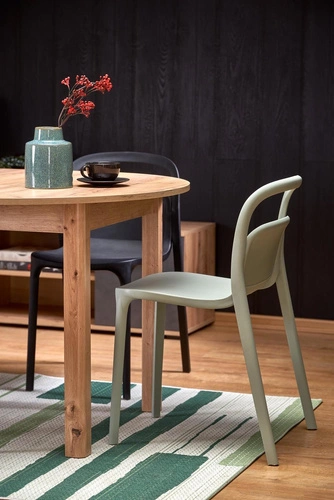 Stół okrągły rozkładany do jadalni Nigo Intesi dąb naturalny nowoczesny 102-142 cm