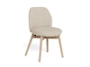 Actona Joy krzesło tapicerowane skandynawskie do jadalni beż dąb