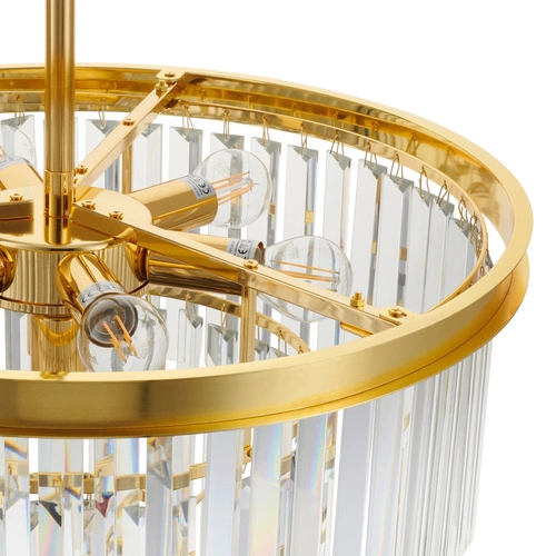 Lampa sufitowa SPLENDORE złota 50 cm glamour do salonu i jadalni Step into Design