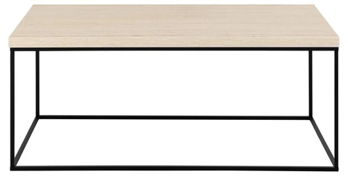 Stolik kawowy Barossa prostokątny 110x55 cm nowoczesny beżowy trawertyn do salonu Actona