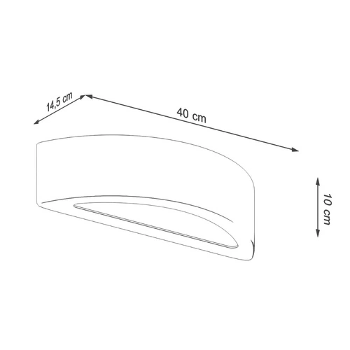 Kinkiet ścienny ATENA szary betonowy nowoczesny do salonu i sypialni Sollux