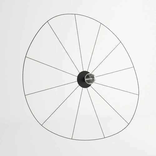 Kinkiet ścienny ESKOLA 110 czarny nowoczesny metalowy do salonu i sypialni Thoro 110 cm