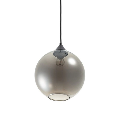 Lampa wisząca kula LOVE BOMB szklana szara regulowana do salonu i nad stół 25 cm Step into Design