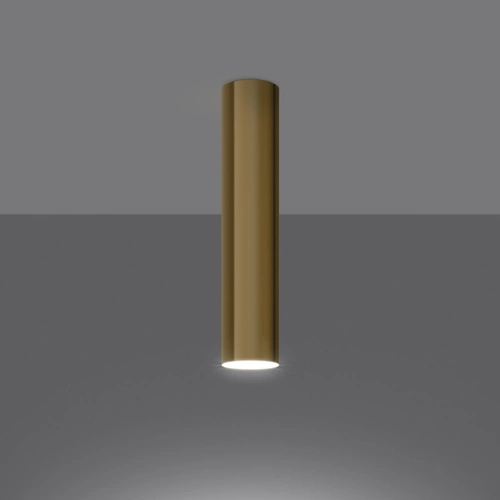 Plafon sufitowy metalowy LAGOS 30 złoty połysk nowoczesny do salonu i sypialni SOLLUX