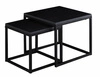 Zestaw 2 nowoczesnych stolików kawowych Davina czarny loftowy kwadratowy do salonu 50x50