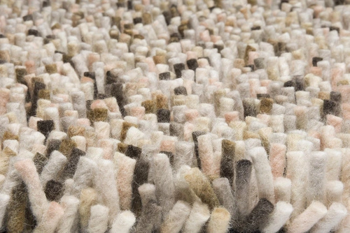 Dywan shaggy wełniany Shaggy Rocks 250x300cm nowoczesny do salonu brązowy Carpets&More