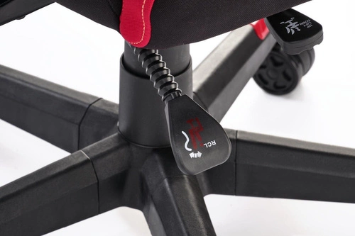 Fotel gamingowy Abruzzi ergonomiczny obrotowy z zagłówkiem czerwony/czarny do biurka