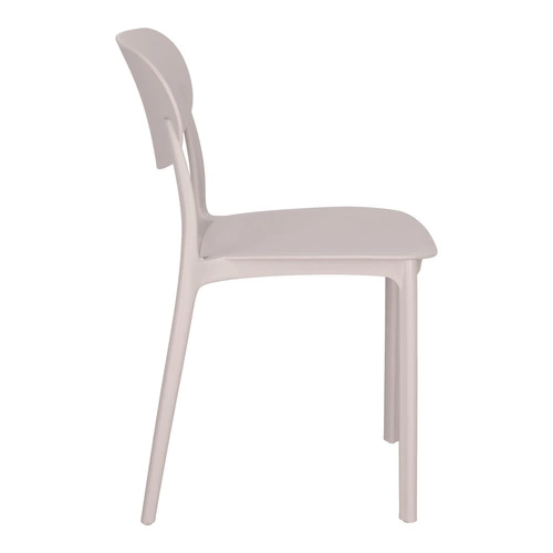 Krzesło Plasta taupe z tworzywa do jadalni i kuchni nowoczesne