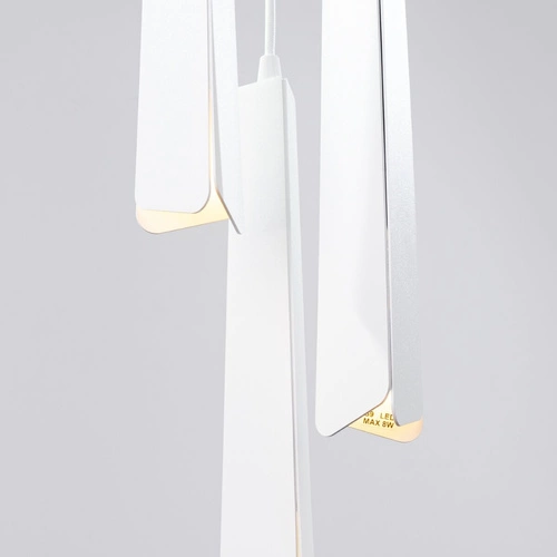 Lampa wisząca PRYSM 3P biała skandynawska 3-punktowa do salonu i nad wyspę