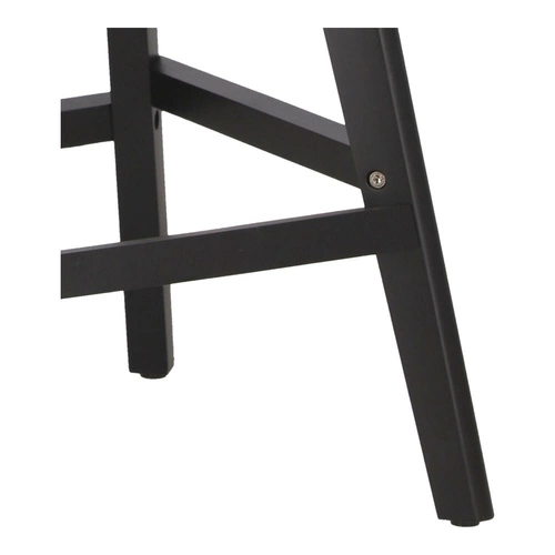 Stołek barowy Norden wood black low PP    szary