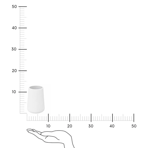 Kubek na szczoteczki do zębów ceramiczny biały Colors do łazienki 5five simply smart