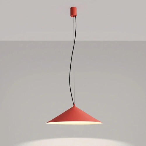 Lampa wisząca FINT czerwona LED do salonu regulowana 50 cm