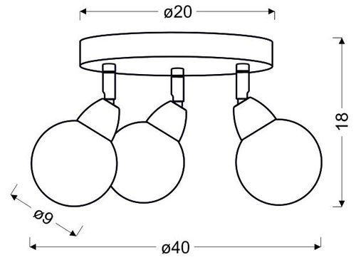 Plafon LED do salonu Bolo chrom nowoczesny okrągły 40 cm Candellux Lighting