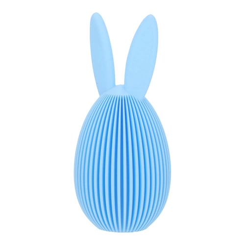 Intesi figurka wielkanocna Jajko z uszami niebieska nowoczesna dekoracja na stół 13,5 cm