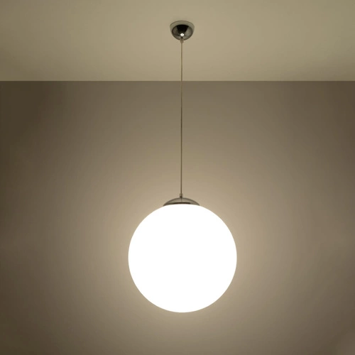 Lampa wisząca kula UGO 40 chrom nowoczesna szklana do salonu i nad stół Sollux