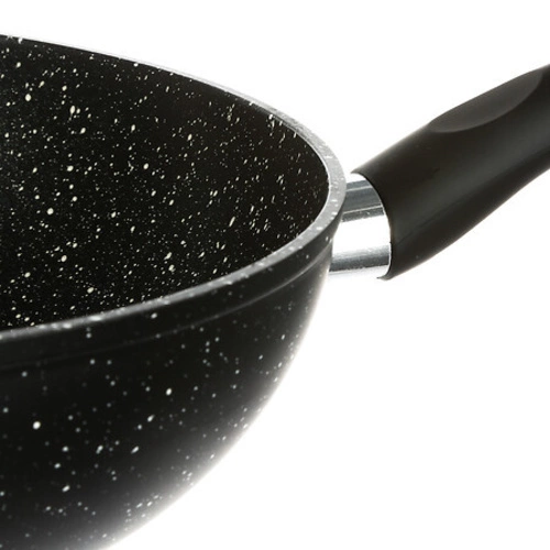 Wok aluminiowy kuty 28 cm czarna