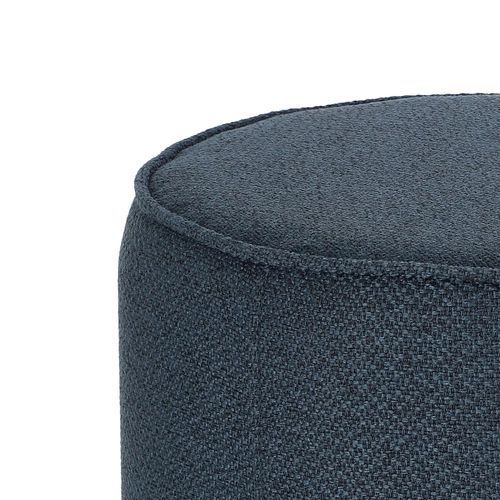 Pufa Kung XL okrągła granatowa glamour do salonu na złotej podstawie Intesi 60x47 cm