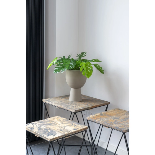 Sztuczna Monstera 45cm Intesi nowoczesna sztuczna roślina doniczkowa do salonu i sypialni