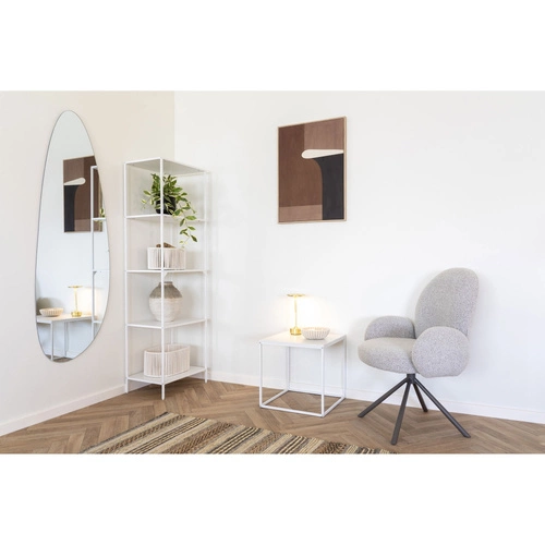 Stolik kawowy Vita biały nowoczesny kwadratowy 45x45 cm metalowy do salonu i sypialni Intesi