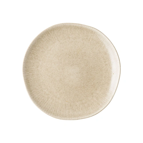 Viola zestaw 4 talerzy obiadowych ceramicznych 21 cm beżowy do jadalni